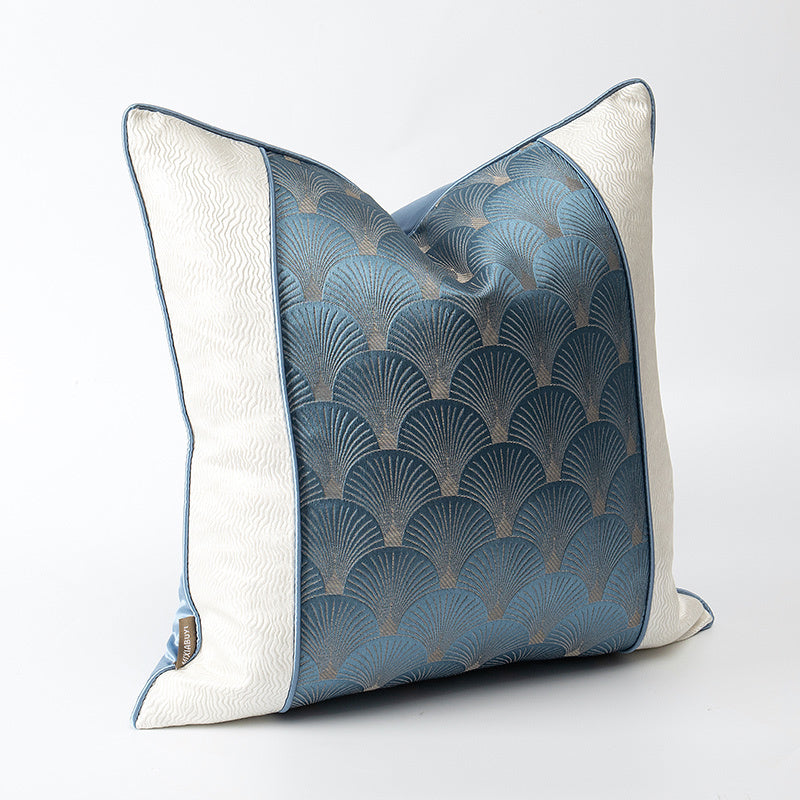 Aurora – Blauw-witte Patchwork Kussens voor de Woonkamer Sofa
