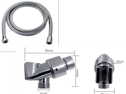 Maximilian – Turbocharged Handdouchekop met Stopknop en Katoenen Filter