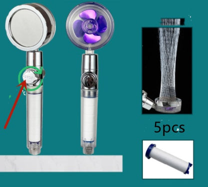 Octavian – Waterbesparende Turbo Propeller Douchestraal met Hoge Druk en 360 Graden Beweging