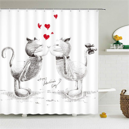 Lavinia – Waterdichte en Schimmelbestendige Polyester Douchegordijn Dierenserie