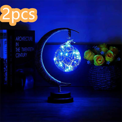 Aurelius – Decoratieve LED Maansculptuur van Koperdraad
