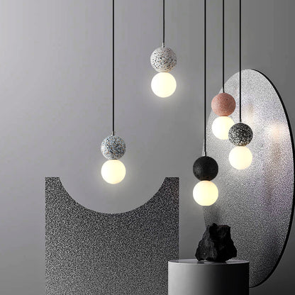 Isla – Modern Cement Terrazzo Kleine Kroonluchter voor Restaurant en Bar
