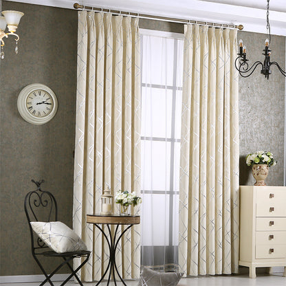 Verve – Effen Kleur Eenvoudige Moderne Luxe Chenille Zwart-out Gordijnen