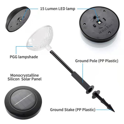 Zonne-tuinlamp met Bloemenprojectie – RGB Licht, IP44, 1200mAh, Decoratief voor Pad en Gazon