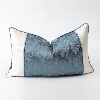 Haven – Blauw en Witte Patchwork Kussens voor de Woonkamer Sofa