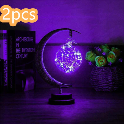 Aurelius – Decoratieve LED Maansculptuur van Koperdraad