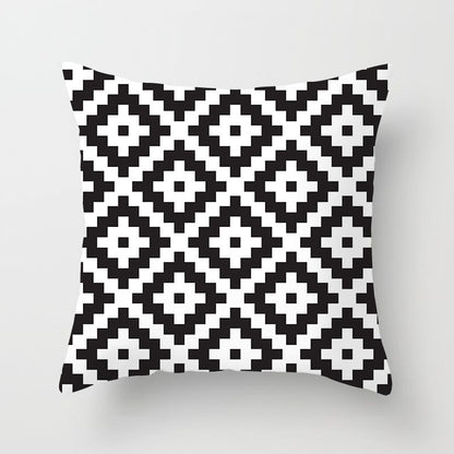 Haven – Geometrisch Abstract Geel Zwart Kussenhoes voor Sofa