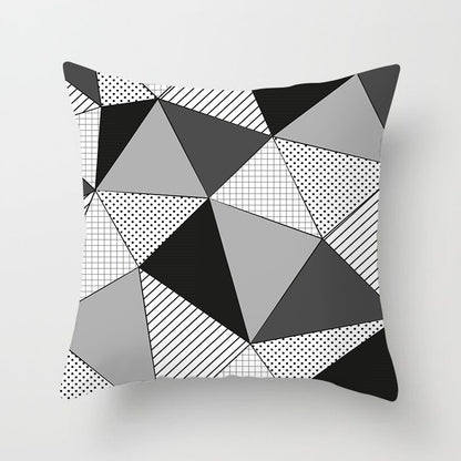 Haven – Geometrisch Abstract Geel Zwart Kussenhoes voor Sofa