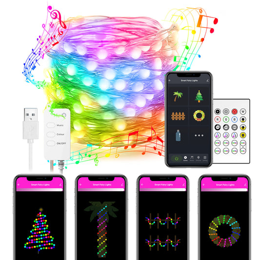 Nova – Slimme LED Lichtsnoer Dansen Met Muziek Sync Droomkleur Feestlamp Guirlande Voor Thuis Kerstmis Nieuwjaars Decor Verlichting