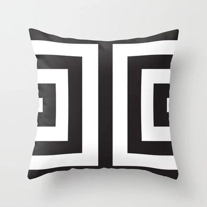 Haven – Geometrisch Abstract Geel Zwart Kussenhoes voor Sofa