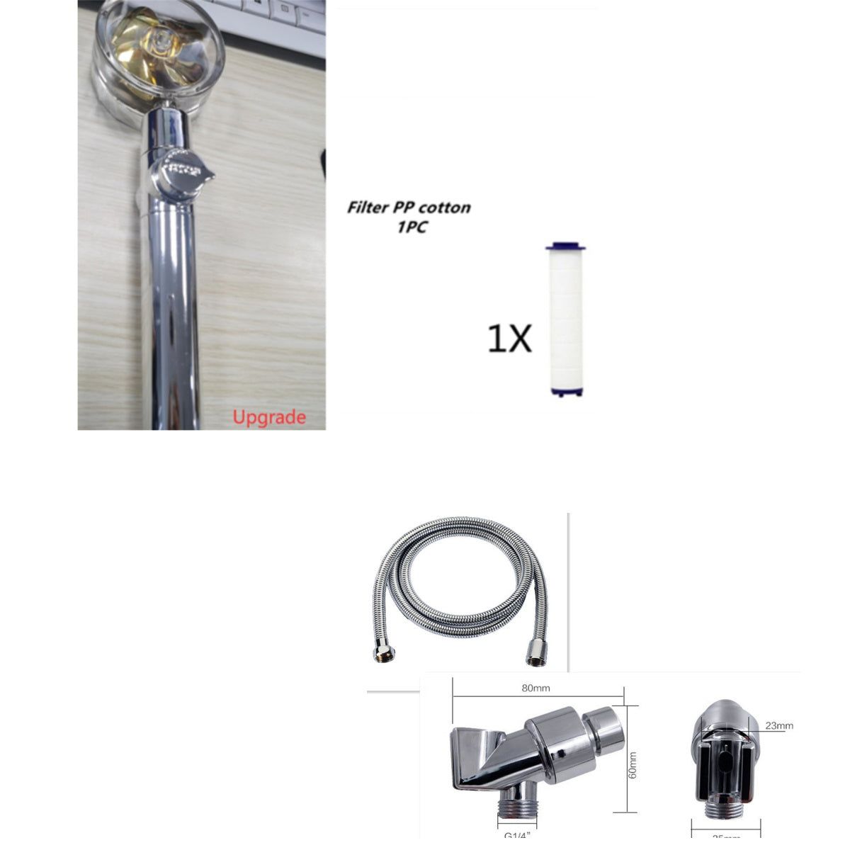 Octavian – Waterbesparende Turbo Propeller Douchestraal met Hoge Druk en 360 Graden Beweging