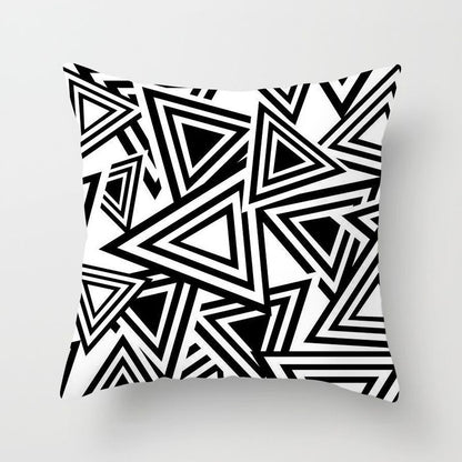Haven – Geometrisch Abstract Geel Zwart Kussenhoes voor Sofa